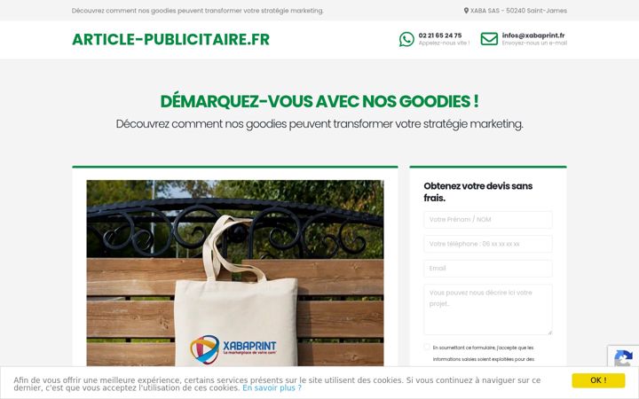 Skjámynd af article-publicitaire.fr