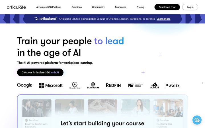 Screenshot di articulate.com