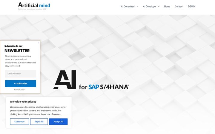 Screenshot of artificial-mind.io