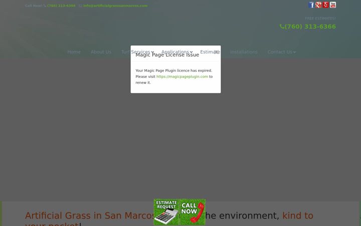 Posnetek zaslona artificialgrasssanmarcos.com