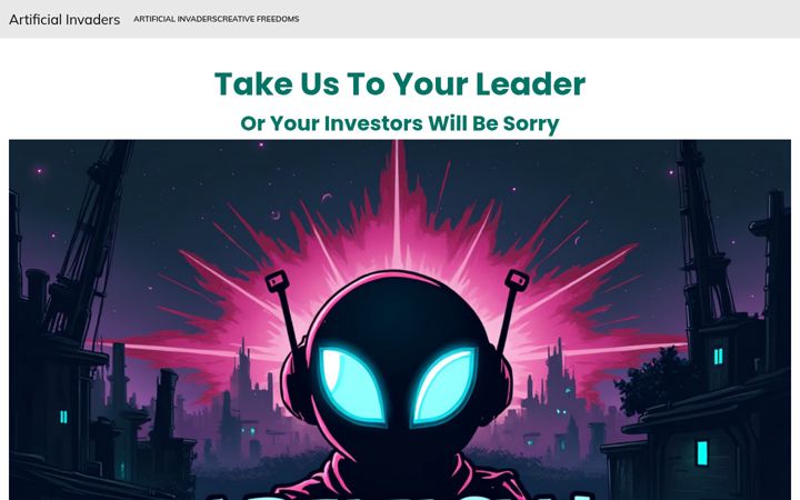 Posnetek zaslona artificialinvaders.com
