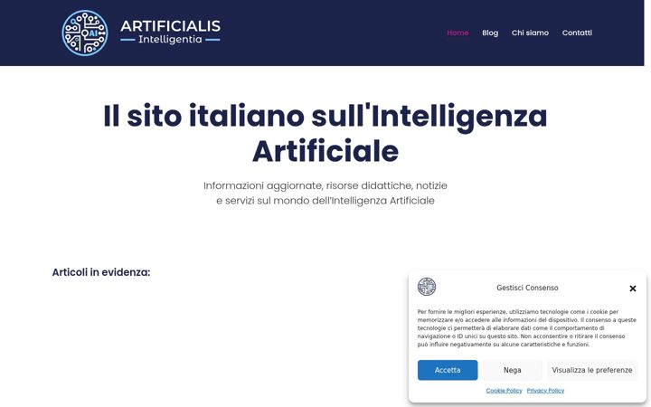 Screenshot of artificialisintelligentia.it