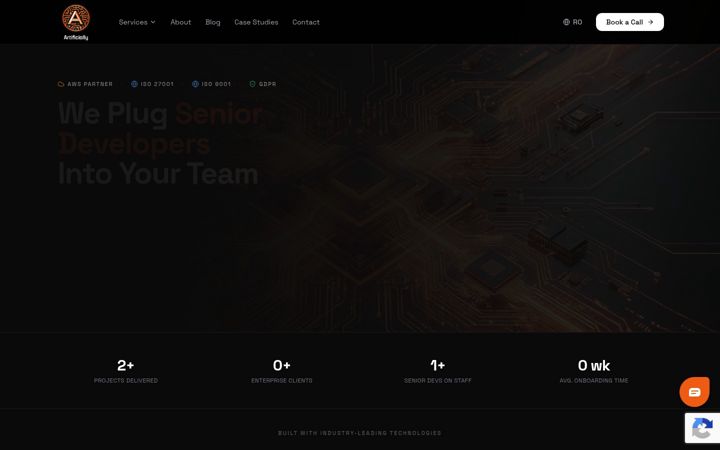 Screenshot von artificially.io