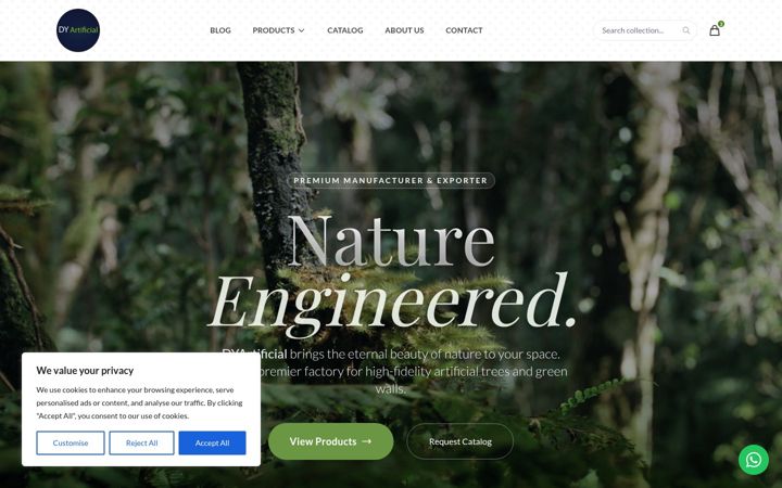 Screenshot of artificialplants.cc