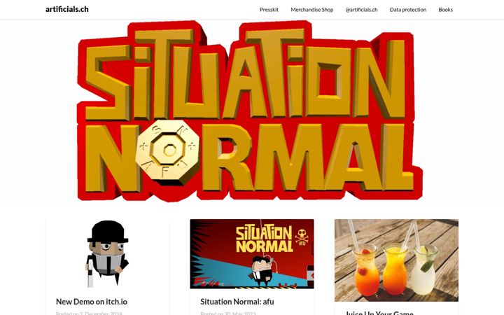 Screenshot von artificials.ch