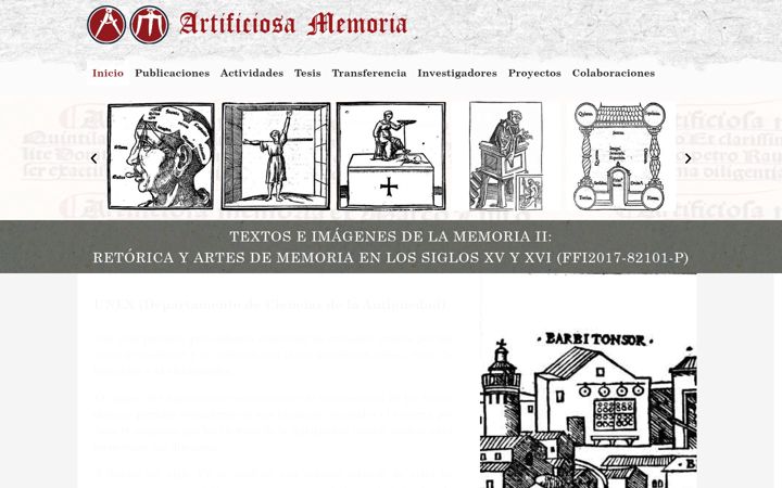 Posnetek zaslona artificiosamemoria.es