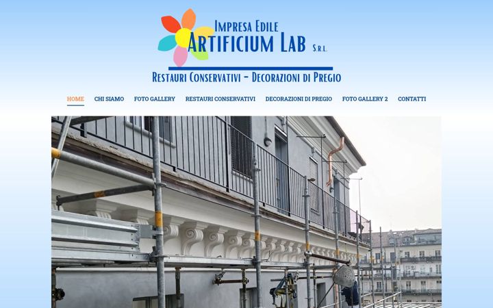 Posnetek zaslona artificiumlab.com