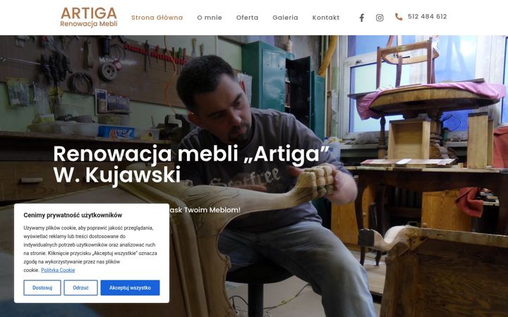 Posnetek zaslona artiga.waw.pl