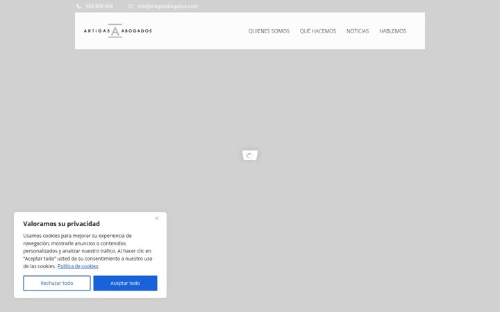 Posnetek zaslona artigasabogados.com