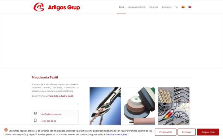 Snímek obrazovky artigasgrup.com
