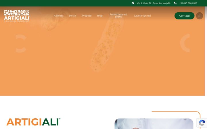 Ekrano kopija artigiali.it