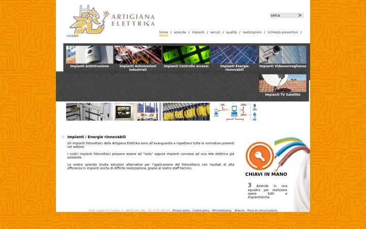 Ekrano kopija artigianaelettrika.it