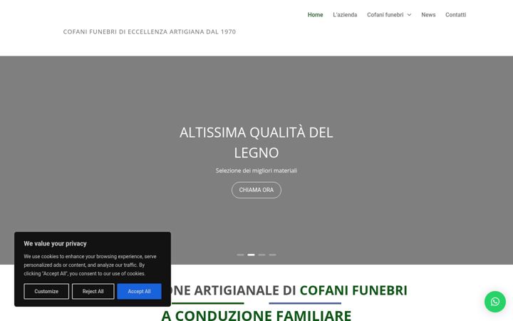 Ekrano kopija artigianasetola.it