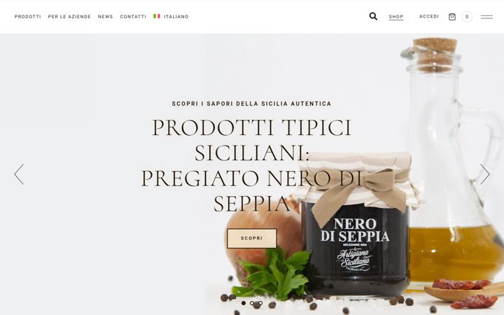 Ekrano kopija artigianasiciliana.shop