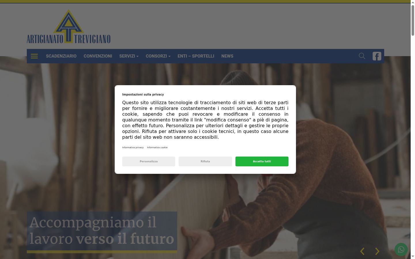 Sutikimo reklamjuostės, rodytos prieš bet kokią sąveiką, ekrano kopija