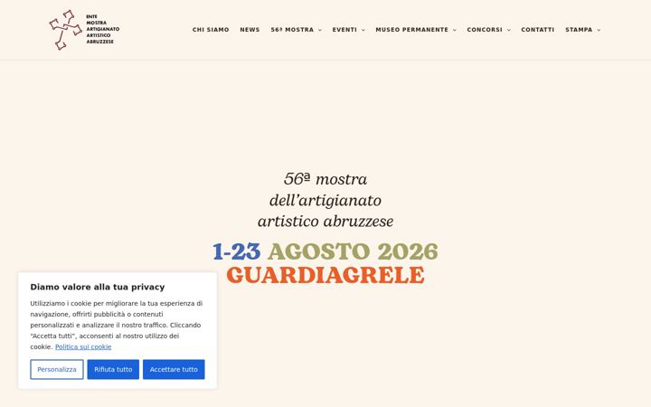 Screenshot stránky artigianatoabruzzese.it