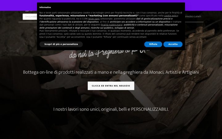 Ekrano kopija artigianatodaimonasteri.it