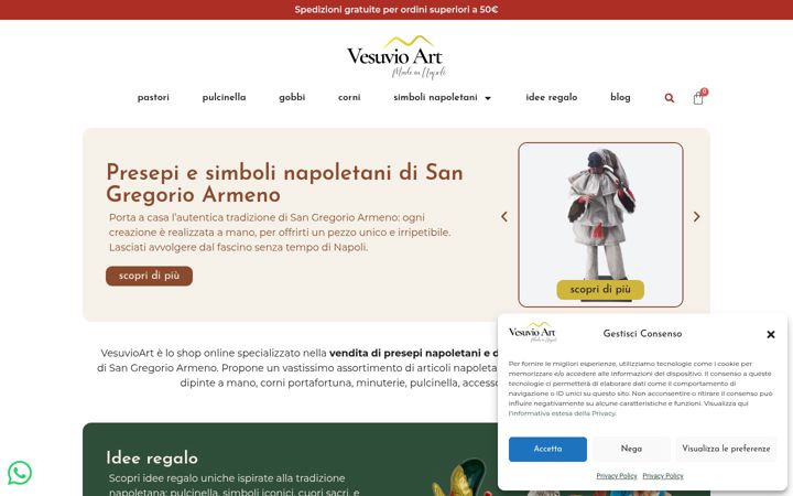 Snímek obrazovky artigianatopresepiale.com