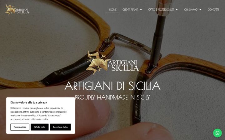 Snímek obrazovky artigianidisicilia.com