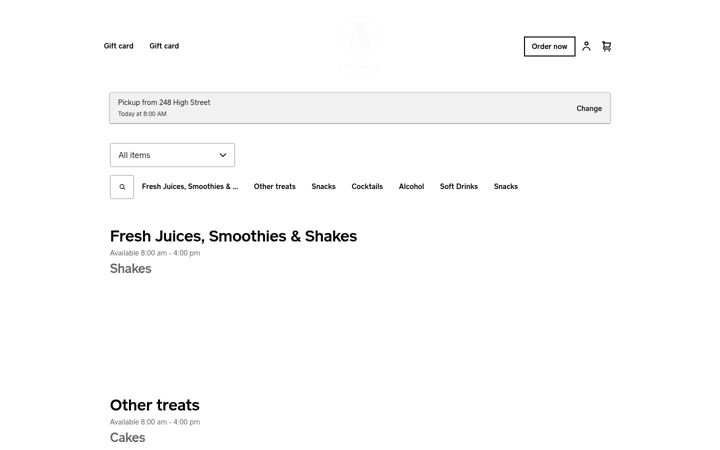 Screenshot of artigiano-espresso-bars-limited.square.site