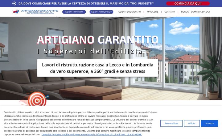 Screenshot van artigianogarantito.it