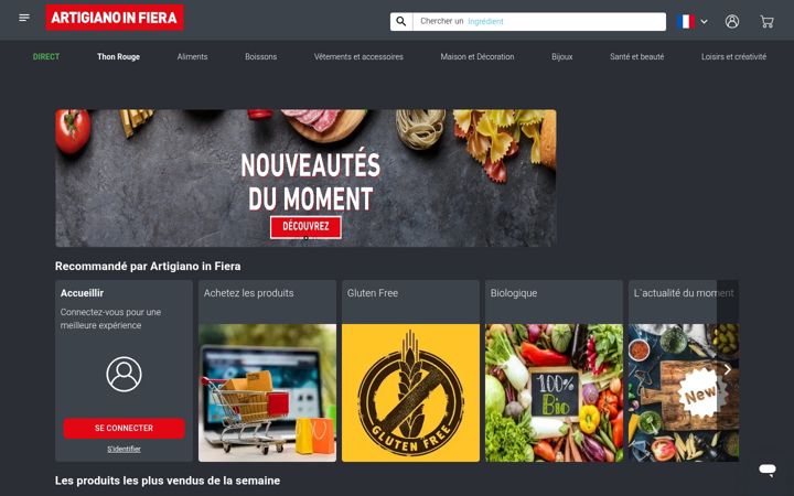 Screenshot of artigianoinfiera.fr