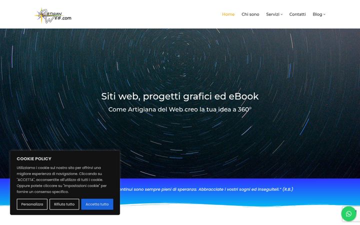 Posnetek zaslona artigianweb.com