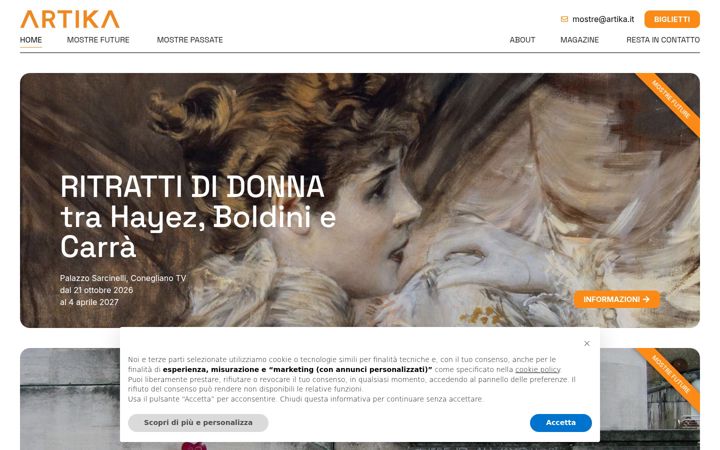 Posnetek zaslona artikaeventi.com