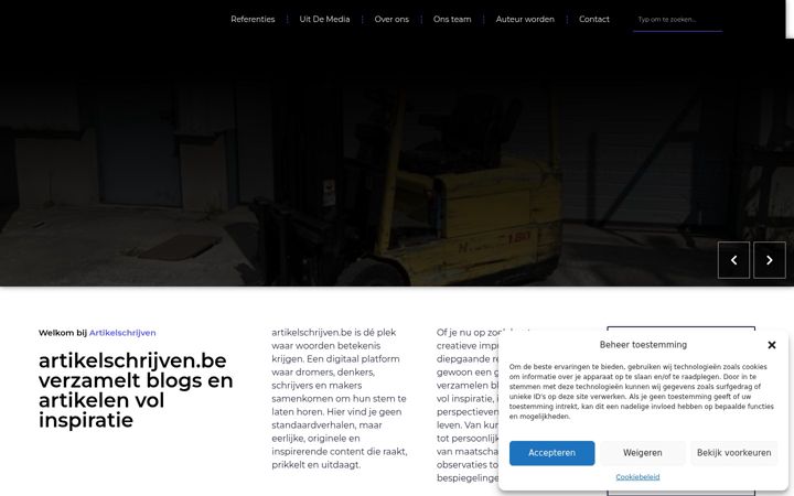 Screenshot of artikelschrijven.be