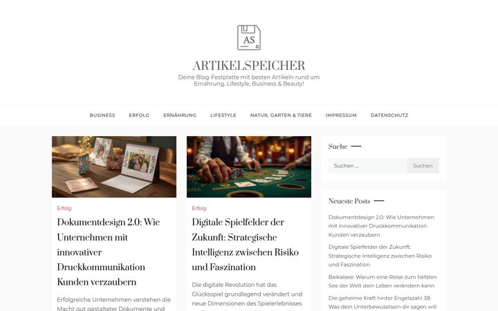 Ekrano kopija artikelspeicher.de