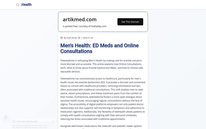 Ekrānuzņēmums no artikmed.com