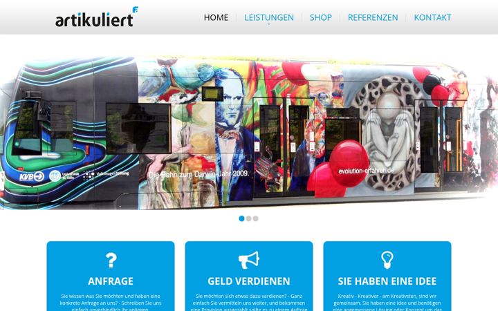 Ekrānuzņēmums no artikuliert-werbetechnik.de