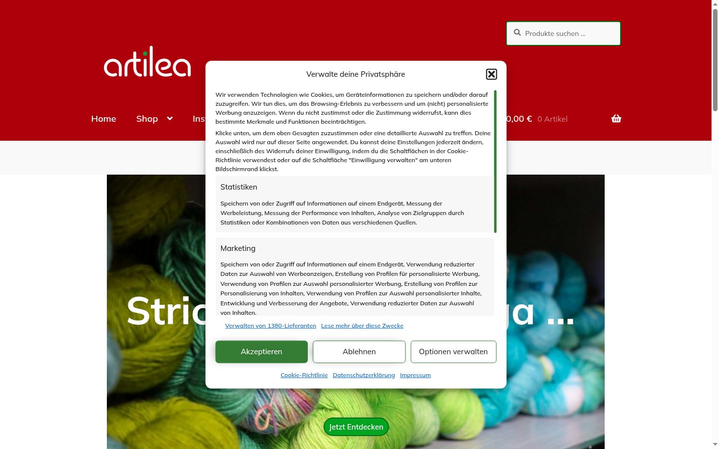 Sutikimo reklamjuostės, rodytos prieš bet kokią sąveiką, ekrano kopija