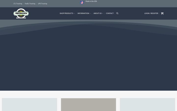 Posnetek zaslona artillian.com