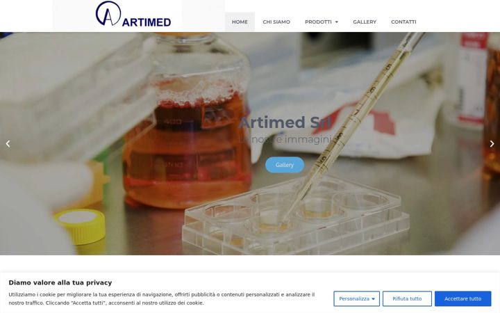 Posnetek zaslona artimed.com