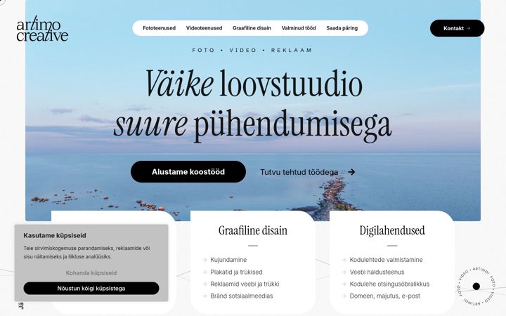 Screenshot of artimo.ee