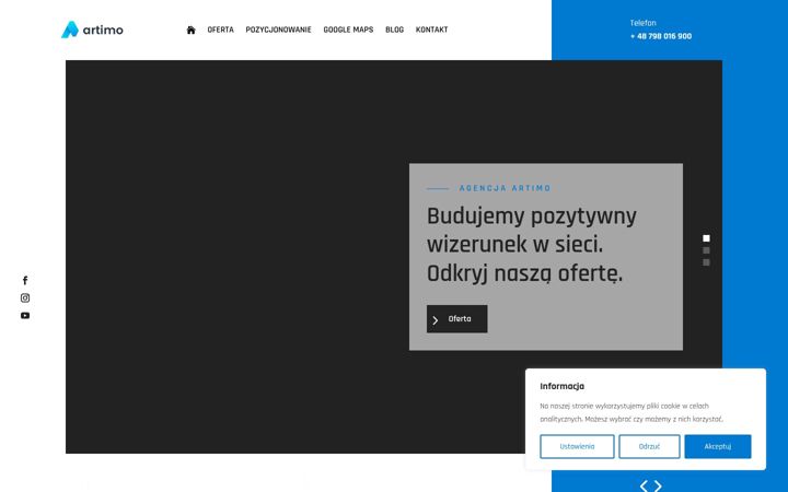Screenshot stránky artimo.net.pl