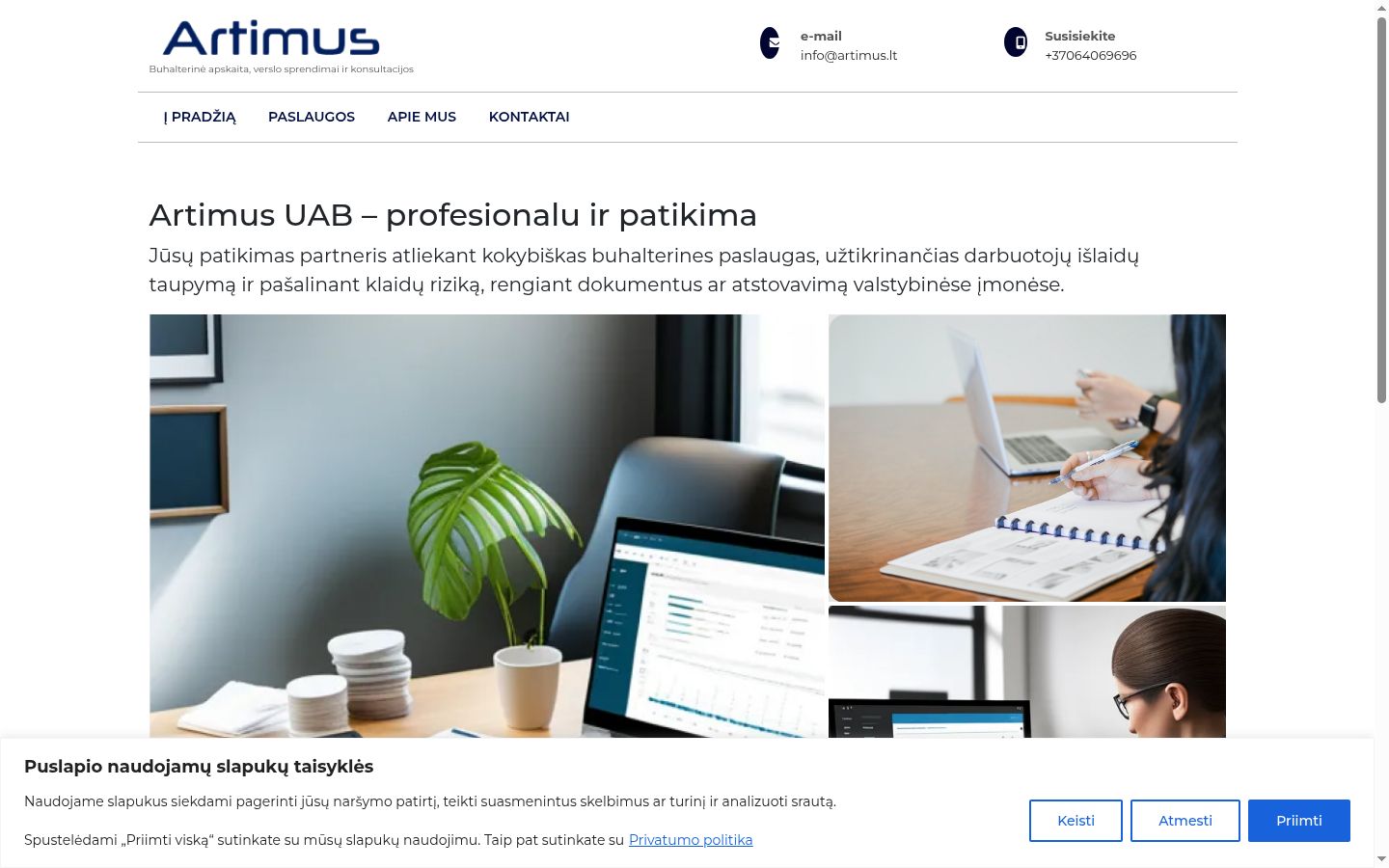 Screenshot tal-banner tal-kunsens muri qabel kwalunkwe interazzjoni