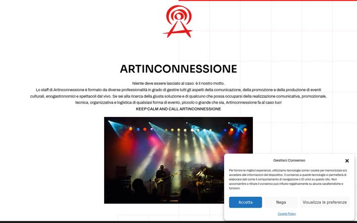 Screenshot ta' artinconnessione.com
