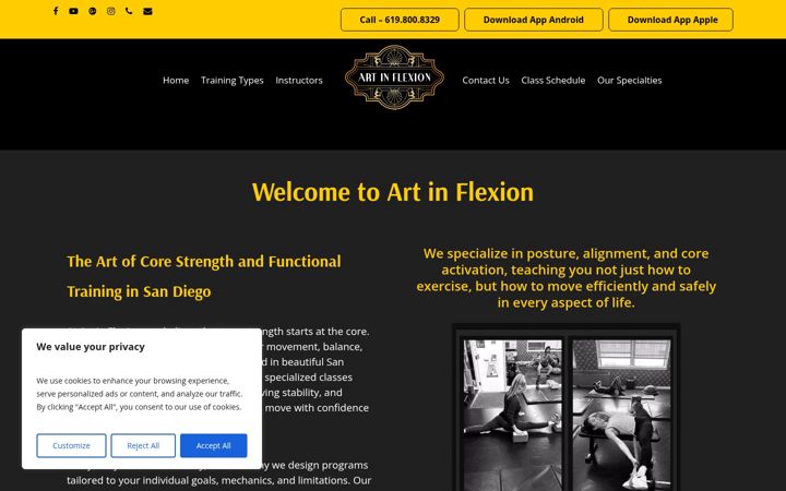 Screenshot ta' artinflexion.com