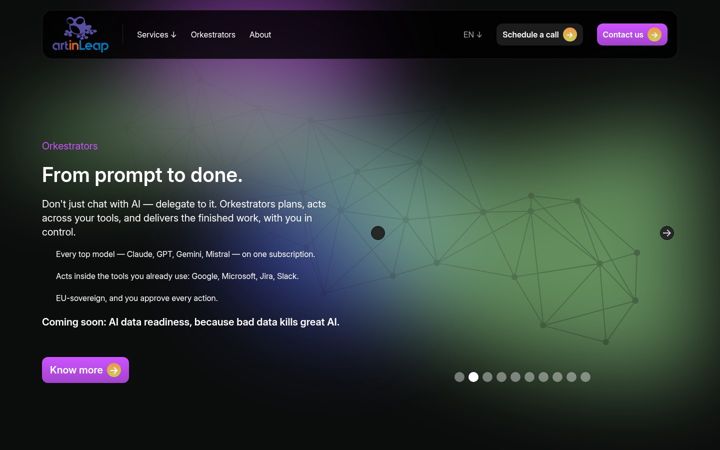 Screenshot ta' artinleap.com