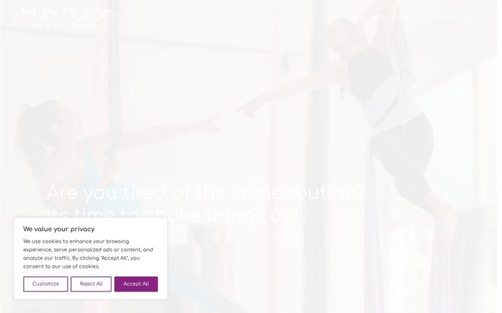 Screenshot van artinmotion.gr