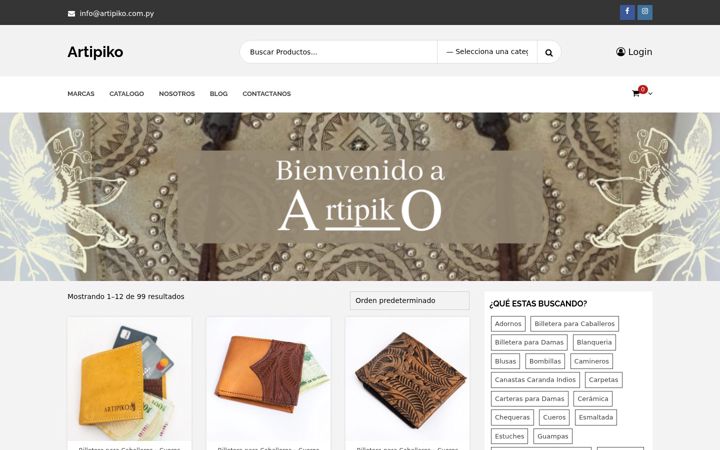 Screenshot of artipiko.com.py