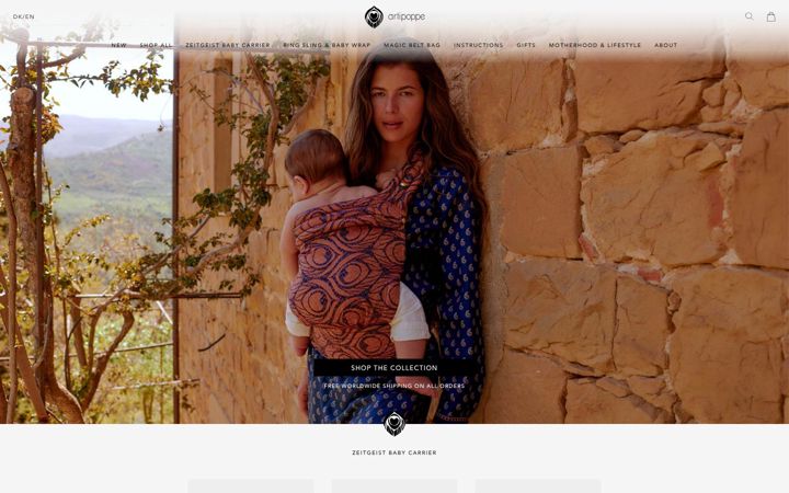 Screenshot of artipoppe.com