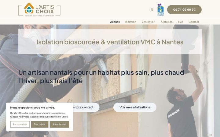 Ekrano kopija artis-choix.fr