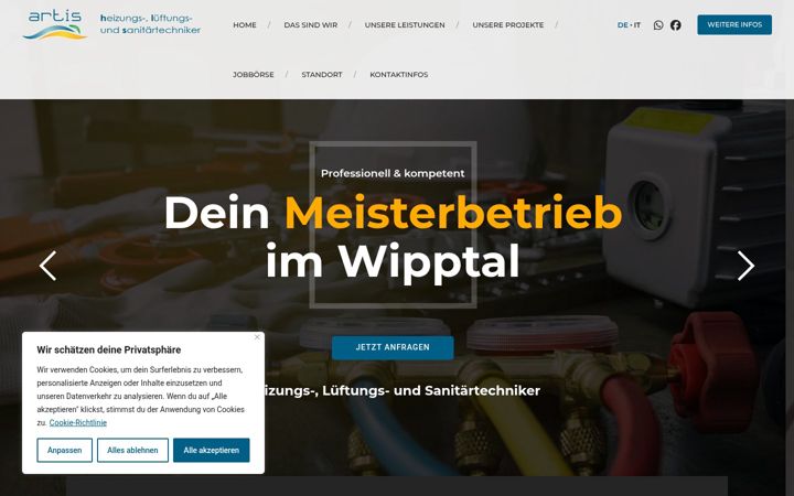 Screenshot of artis.bz