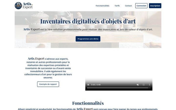 Screenshot of artis.expert