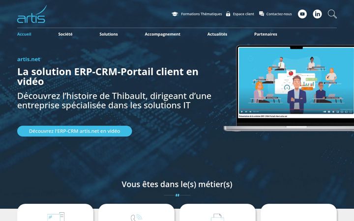 Screenshot of artis.fr