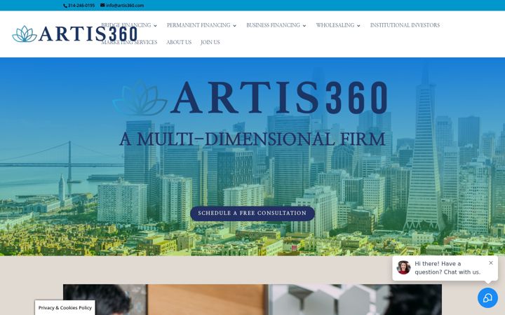 Capture d'écran de artis360.com