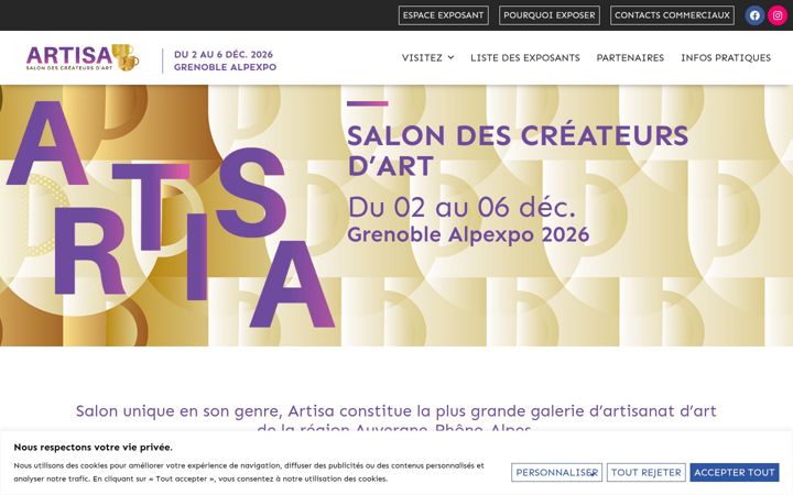 Capture d'écran de artisagrenoble.com